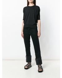 T-shirt à col rond noir Junya Watanabe