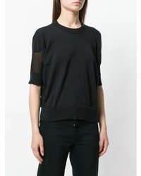 T-shirt à col rond noir Junya Watanabe