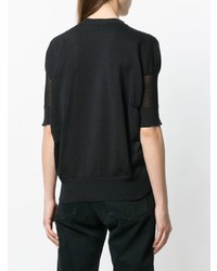 T-shirt à col rond noir Junya Watanabe