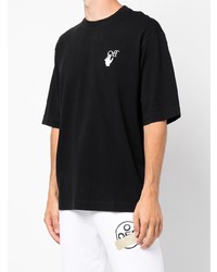 T-shirt à col rond noir Off-White