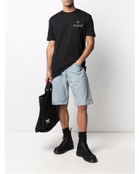 T-shirt à col rond noir Philipp Plein