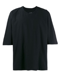 T-shirt à col rond noir Homme Plissé Issey Miyake