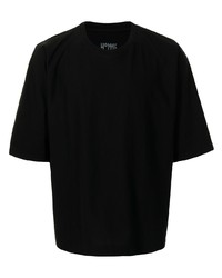 T-shirt à col rond noir Homme Plissé Issey Miyake