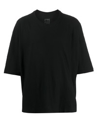T-shirt à col rond noir Homme Plissé Issey Miyake