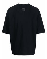 T-shirt à col rond noir Homme Plissé Issey Miyake