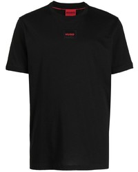 T-shirt à col rond noir Hugo