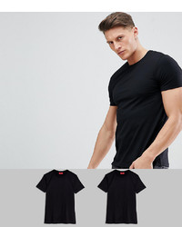 T-shirt à col rond noir Hugo
