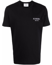 T-shirt à col rond noir Iceberg