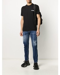 T-shirt à col rond noir DSQUARED2