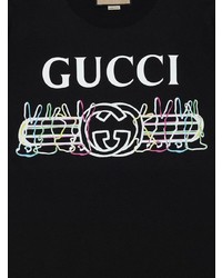 T-shirt à col rond noir Gucci