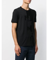 T-shirt à col rond noir Fendi