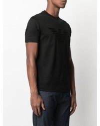 T-shirt à col rond noir Emporio Armani