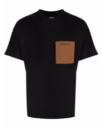 T-shirt à col rond noir Jacquemus
