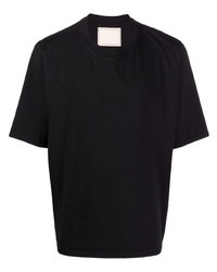 T-shirt à col rond noir Jeanerica