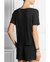 T-shirt à col rond noir Alexander Wang