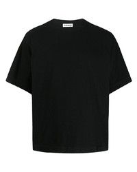 T-shirt à col rond noir Jil Sander