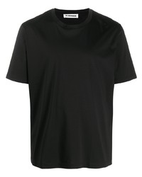 T-shirt à col rond noir Jil Sander