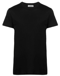 T-shirt à col rond noir Jil Sander