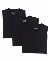 T-shirt à col rond noir Jil Sander