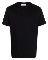 T-shirt à col rond noir Jil Sander