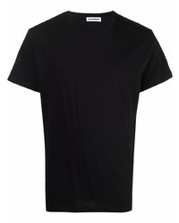 T-shirt à col rond noir Jil Sander