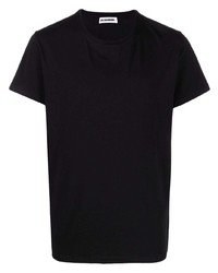 T-shirt à col rond noir Jil Sander