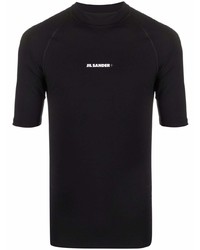 T-shirt à col rond noir Jil Sander