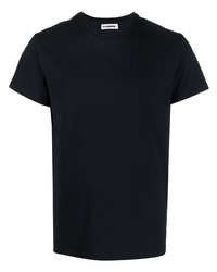 T-shirt à col rond noir Jil Sander