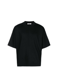 T-shirt à col rond noir Jil Sander