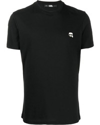 T-shirt à col rond noir Karl Lagerfeld