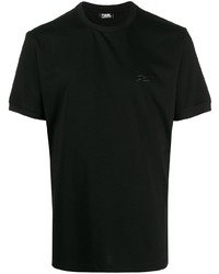 T-shirt à col rond noir Karl Lagerfeld