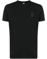 T-shirt à col rond noir Karl Lagerfeld