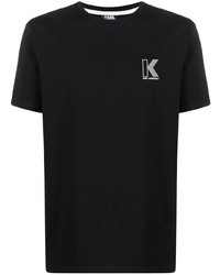 T-shirt à col rond noir Karl Lagerfeld