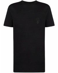 T-shirt à col rond noir Karl Lagerfeld