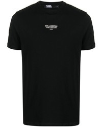 T-shirt à col rond noir Karl Lagerfeld