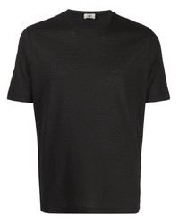 T-shirt à col rond noir Kired