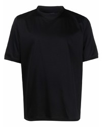 T-shirt à col rond noir Kiton