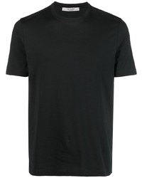 T-shirt à col rond noir La Fileria For D'aniello