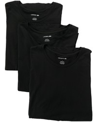 T-shirt à col rond noir Lacoste