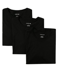 T-shirt à col rond noir Lacoste