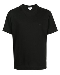T-shirt à col rond noir Lacoste