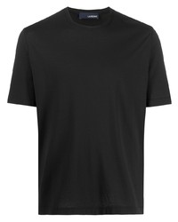 T-shirt à col rond noir Lardini