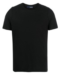 T-shirt à col rond noir Lardini
