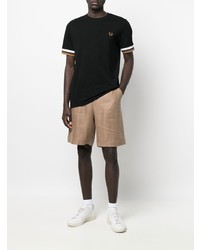 T-shirt à col rond noir Fred Perry