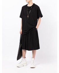 T-shirt à col rond noir Yohji Yamamoto