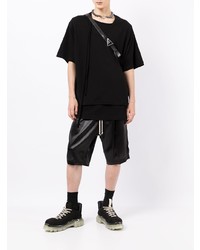 T-shirt à col rond noir Yohji Yamamoto