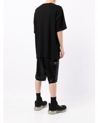 T-shirt à col rond noir Yohji Yamamoto