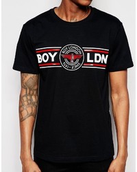 T-shirt à col rond noir Boy London