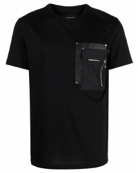 T-shirt à col rond noir Les Hommes