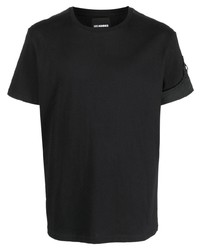 T-shirt à col rond noir Les Hommes